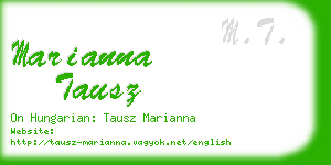 marianna tausz business card